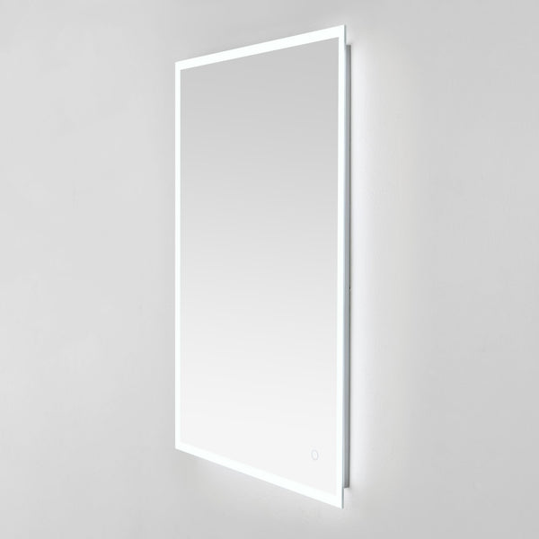 Safavieh HOUSTON, 24-Inch Silver/White Aluminum LED Mirror - Elegant Design with Energy-Efficient Lighting LMR1003A