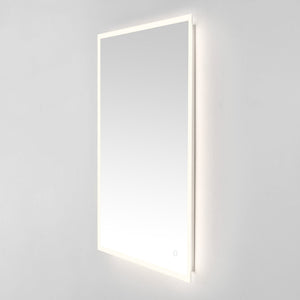 Safavieh HOUSTON, 24-Inch Silver/White Aluminum LED Mirror - Elegant Design with Energy-Efficient Lighting LMR1003A