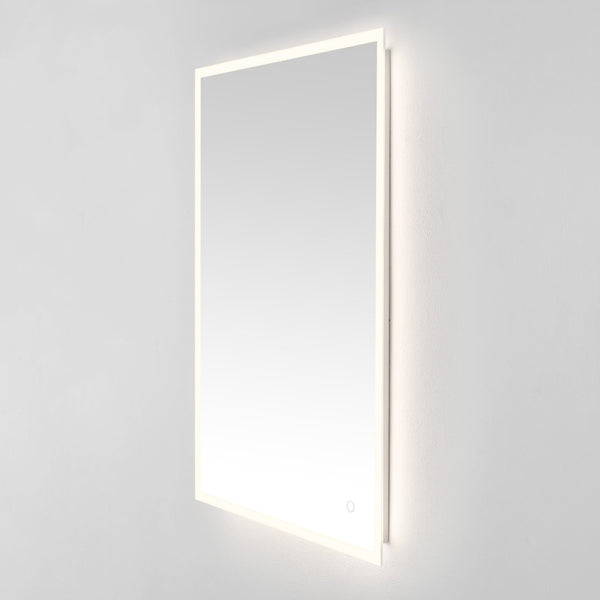 Safavieh HOUSTON, 24-Inch Silver/White Aluminum LED Mirror - Elegant Design with Energy-Efficient Lighting LMR1003A