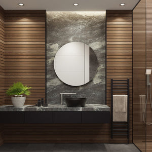 Safavieh ASHDEN, 36-Inch Silver Aluminum LED Mirror - Modern Minimalist Design for Bright, Flattering Reflections LMR1004A