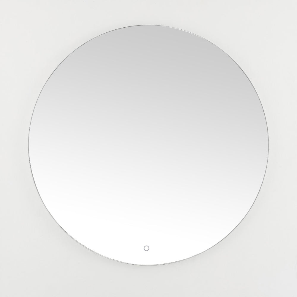 Safavieh ASHDEN, 36-Inch Silver Aluminum LED Mirror - Modern Minimalist Design for Bright, Flattering Reflections LMR1004A