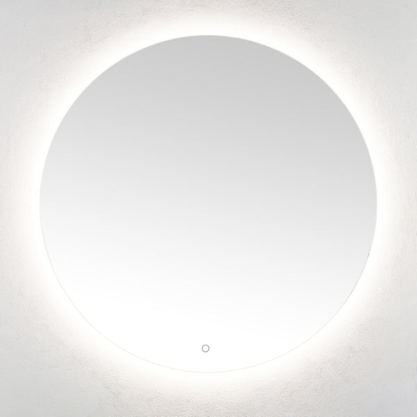 Safavieh ASHDEN, 36-Inch Silver Aluminum LED Mirror - Modern Minimalist Design for Bright, Flattering Reflections LMR1004A