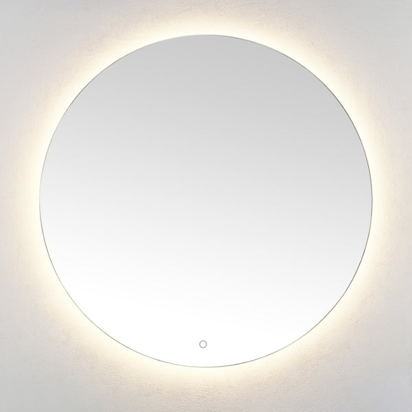 Safavieh ASHDEN, 36-Inch Silver Aluminum LED Mirror - Modern Minimalist Design for Bright, Flattering Reflections LMR1004A