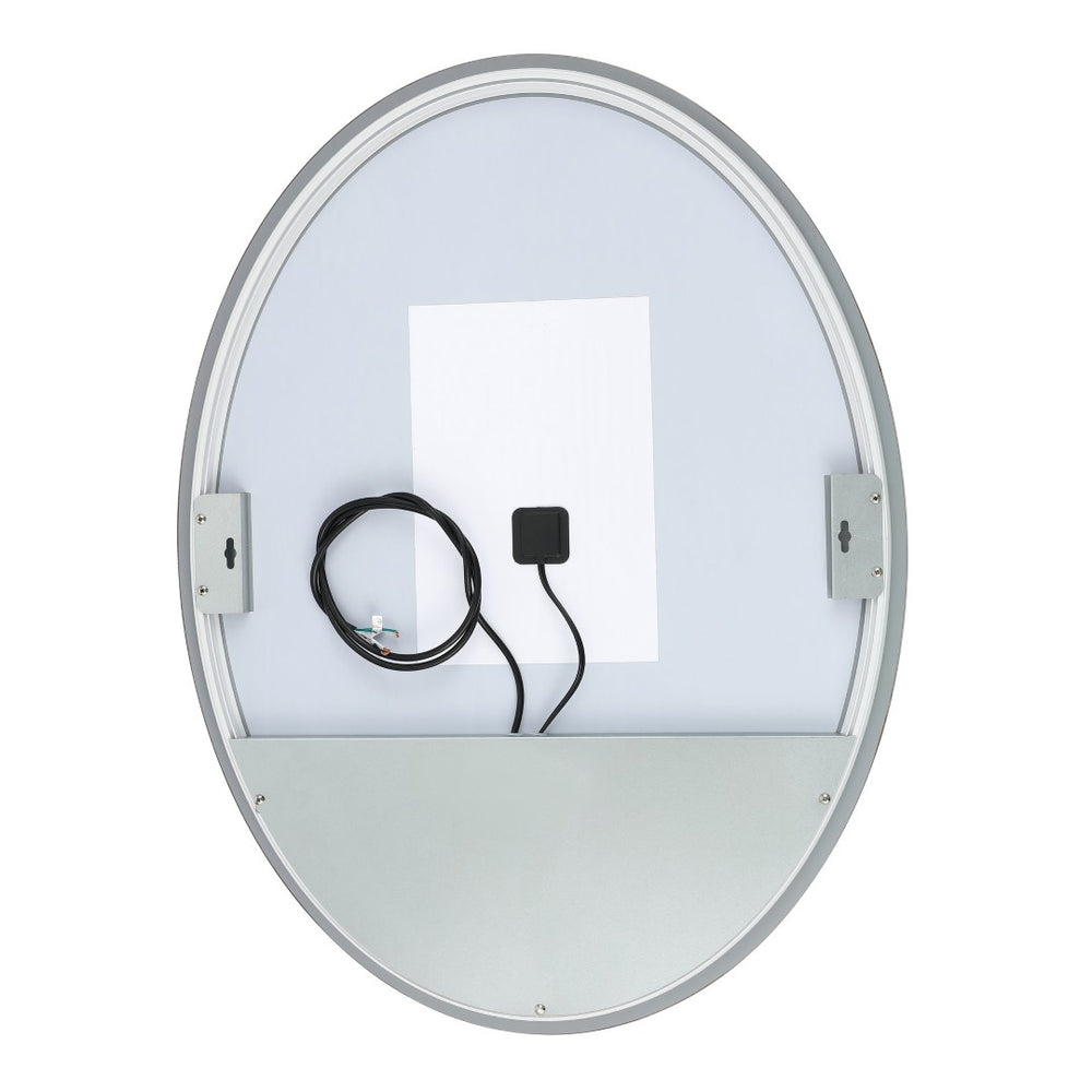 Safavieh NOLAN, 24 Inch White Aluminum LED Mirror - Modern Minimalist Design with Energy-Efficient Illumination LMR1005A