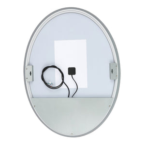Safavieh NOLAN, 24 Inch White Aluminum LED Mirror - Modern Minimalist Design with Energy-Efficient Illumination LMR1005A