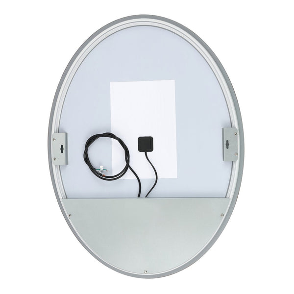 Safavieh NOLAN, 24 Inch White Aluminum LED Mirror - Modern Minimalist Design with Energy-Efficient Illumination LMR1005A