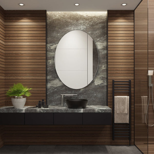Safavieh NOLAN, 24 Inch White Aluminum LED Mirror - Modern Minimalist Design with Energy-Efficient Illumination LMR1005A
