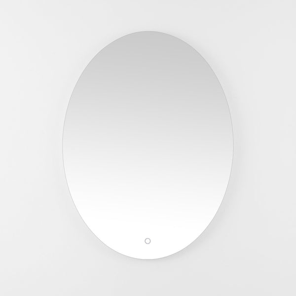 Safavieh NOLAN, 24 Inch White Aluminum LED Mirror - Modern Minimalist Design with Energy-Efficient Illumination LMR1005A