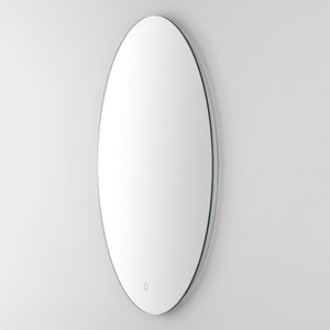 Safavieh NOLAN, 24 Inch White Aluminum LED Mirror - Modern Minimalist Design with Energy-Efficient Illumination LMR1005A