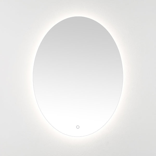 Safavieh NOLAN, 24 Inch White Aluminum LED Mirror - Modern Minimalist Design with Energy-Efficient Illumination LMR1005A