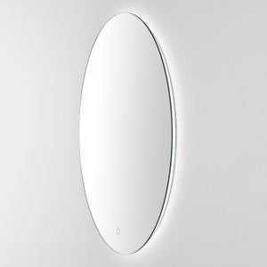Safavieh NOLAN, 24 Inch White Aluminum LED Mirror - Modern Minimalist Design with Energy-Efficient Illumination LMR1005A
