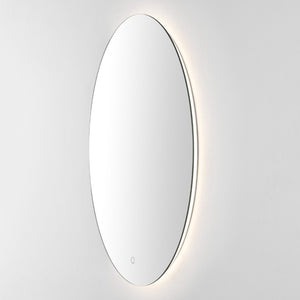 Safavieh NOLAN, 24 Inch White Aluminum LED Mirror - Modern Minimalist Design with Energy-Efficient Illumination LMR1005A