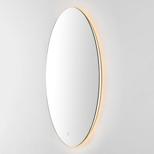Safavieh NOLAN, 24 Inch White Aluminum LED Mirror - Modern Minimalist Design with Energy-Efficient Illumination LMR1005A