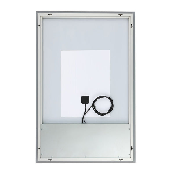 Safavieh JED, 24-Inch Silver Aluminum LED Mirror for Modern Spaces – Stylish Illumination & Easy Installation LMR1006A