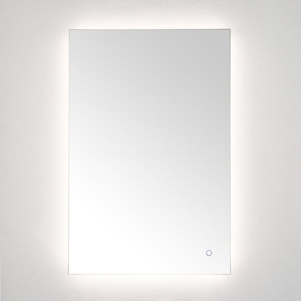 Safavieh JED, 24-Inch Silver Aluminum LED Mirror for Modern Spaces – Stylish Illumination & Easy Installation LMR1006A