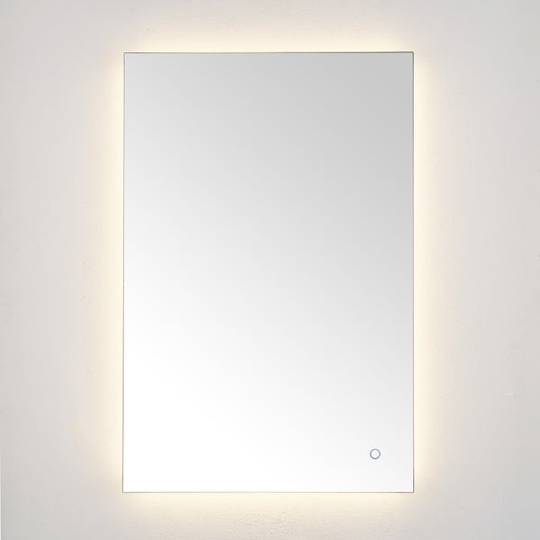 Safavieh JED, 24-Inch Silver Aluminum LED Mirror for Modern Spaces – Stylish Illumination & Easy Installation LMR1006A