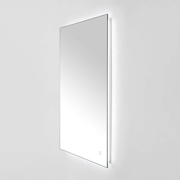 Safavieh JED, 24-Inch Silver Aluminum LED Mirror for Modern Spaces – Stylish Illumination & Easy Installation LMR1006A