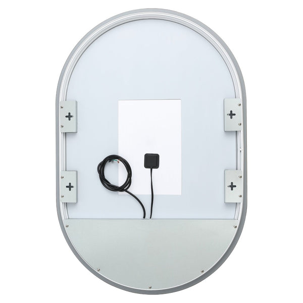 Safavieh JAX, 24-Inch White Aluminum LED Mirror - Modern, Energy-Efficient Lighting for Stylish Grooming Spaces LMR1007A