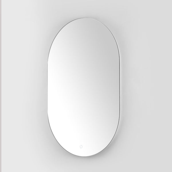 Safavieh JAX, 24-Inch White Aluminum LED Mirror - Modern, Energy-Efficient Lighting for Stylish Grooming Spaces LMR1007A