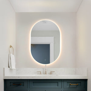 Safavieh JAX, 24-Inch White Aluminum LED Mirror - Modern, Energy-Efficient Lighting for Stylish Grooming Spaces LMR1007A
