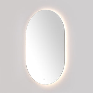 Safavieh JAX, 24-Inch White Aluminum LED Mirror - Modern, Energy-Efficient Lighting for Stylish Grooming Spaces LMR1007A