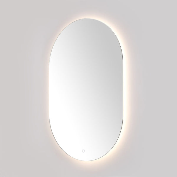 Safavieh JAX, 24-Inch White Aluminum LED Mirror - Modern, Energy-Efficient Lighting for Stylish Grooming Spaces LMR1007A