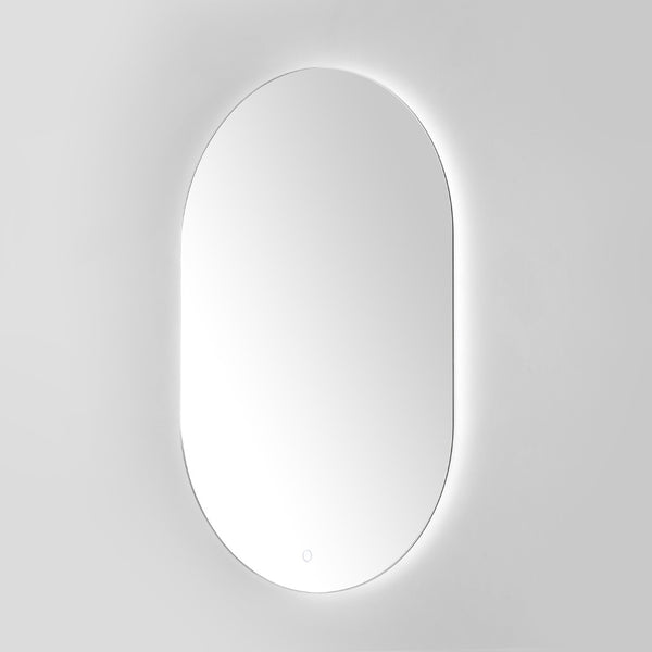 Safavieh JAX, 24-Inch White Aluminum LED Mirror - Modern, Energy-Efficient Lighting for Stylish Grooming Spaces LMR1007A