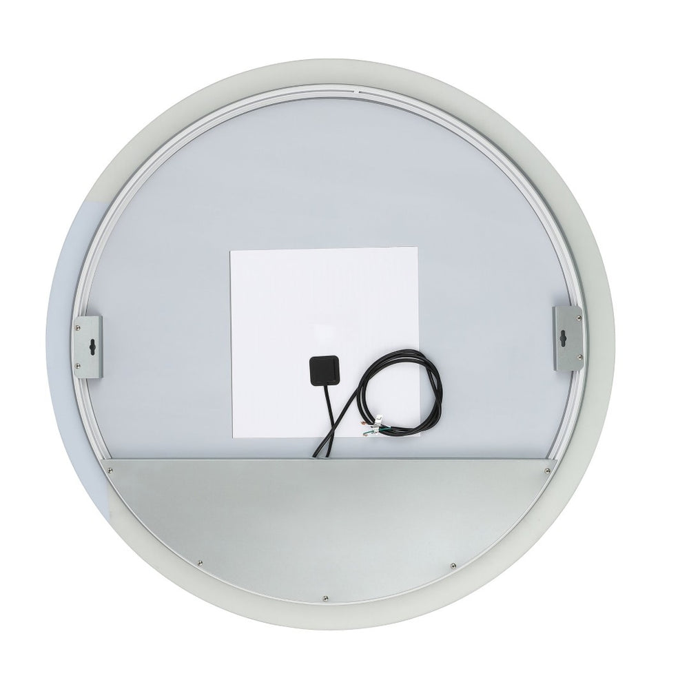 Safavieh WHIT, 36-Inch Aluminum LED Mirror in Silver/White - Modern Design for Stylish Illumination & Grooming LMR1008A