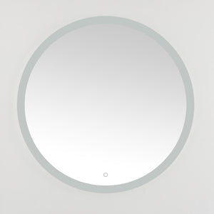 Safavieh WHIT, 36-Inch Aluminum LED Mirror in Silver/White - Modern Design for Stylish Illumination & Grooming LMR1008A