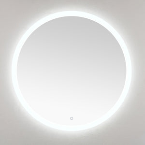Safavieh WHIT, 36-Inch Aluminum LED Mirror in Silver/White - Modern Design for Stylish Illumination & Grooming LMR1008A