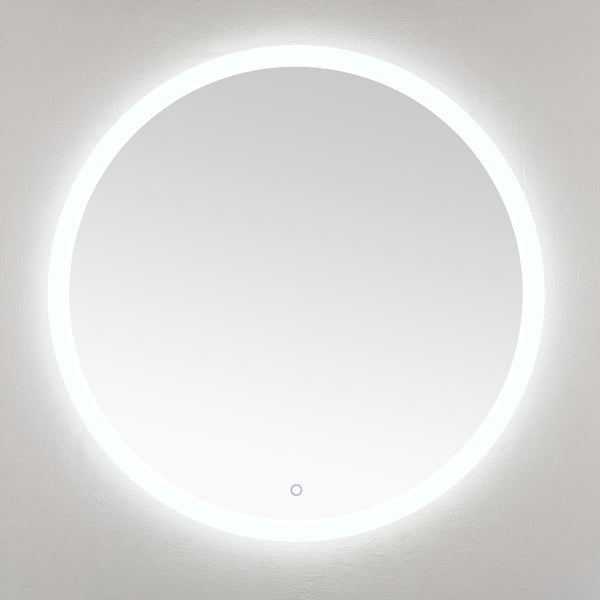 Safavieh WHIT, 36-Inch Aluminum LED Mirror in Silver/White - Modern Design for Stylish Illumination & Grooming LMR1008A