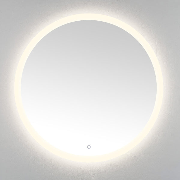 Safavieh WHIT, 36-Inch Aluminum LED Mirror in Silver/White - Modern Design for Stylish Illumination & Grooming LMR1008A