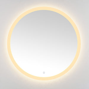 Safavieh WHIT, 36-Inch Aluminum LED Mirror in Silver/White - Modern Design for Stylish Illumination & Grooming LMR1008A