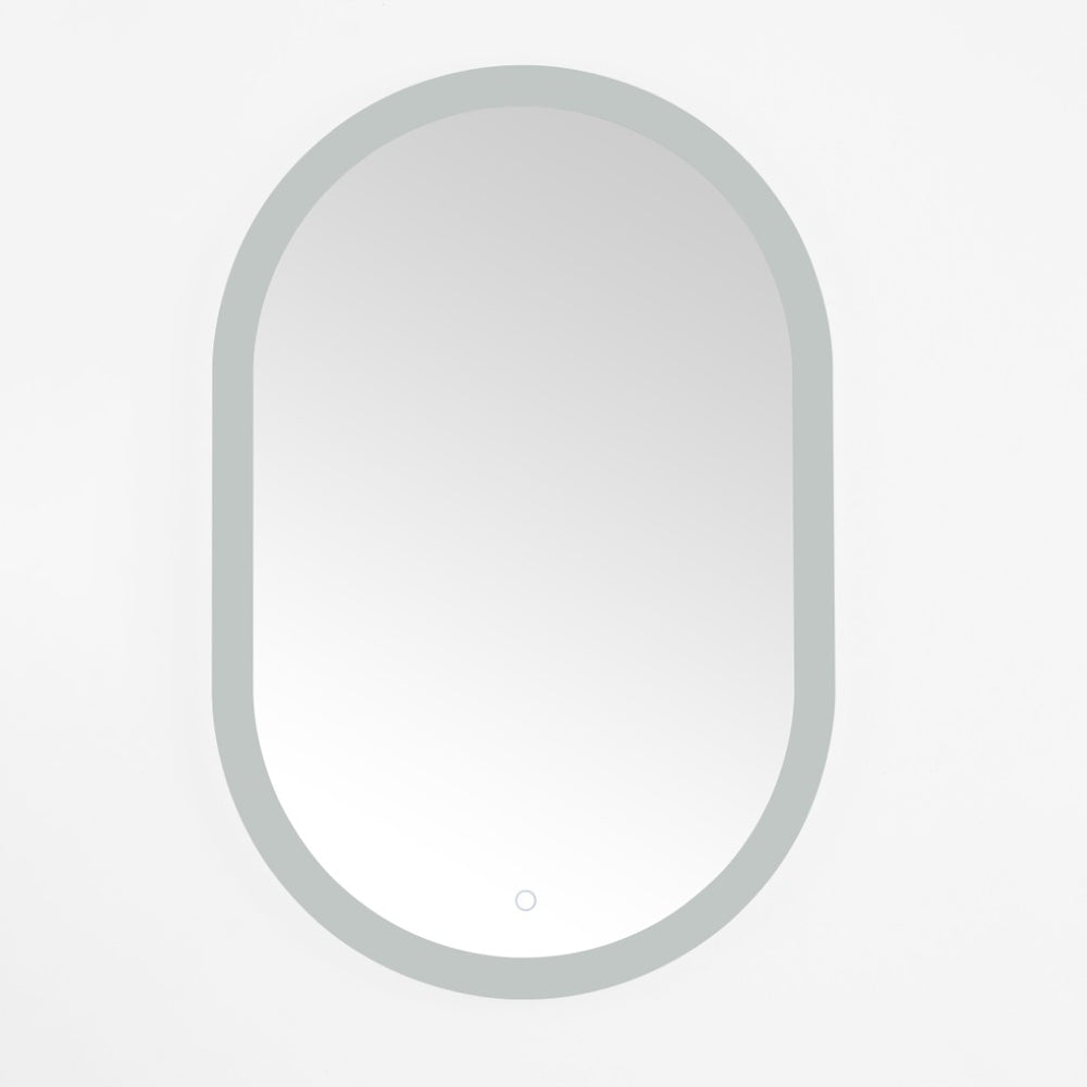 Safavieh WES, 24-Inch Silver/White Aluminum LED Mirror - Sleek Design with Bright Illumination for Any Room LMR1009A