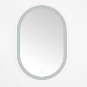 Safavieh WES, 24-Inch Silver/White Aluminum LED Mirror - Sleek Design with Bright Illumination for Any Room LMR1009A