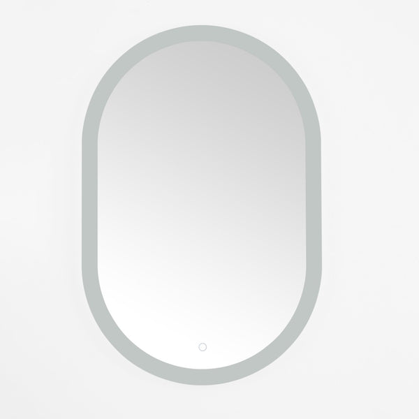 Safavieh WES, 24-Inch Silver/White Aluminum LED Mirror - Sleek Design with Bright Illumination for Any Room LMR1009A