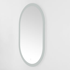 Safavieh WES, 24-Inch Silver/White Aluminum LED Mirror - Sleek Design with Bright Illumination for Any Room LMR1009A