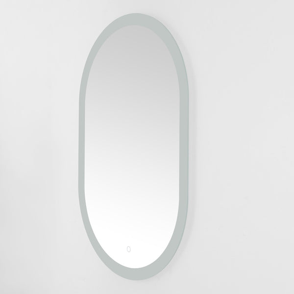 Safavieh WES, 24-Inch Silver/White Aluminum LED Mirror - Sleek Design with Bright Illumination for Any Room LMR1009A