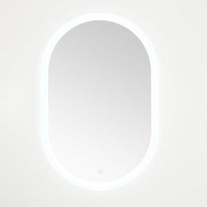 Safavieh WES, 24-Inch Silver/White Aluminum LED Mirror - Sleek Design with Bright Illumination for Any Room LMR1009A