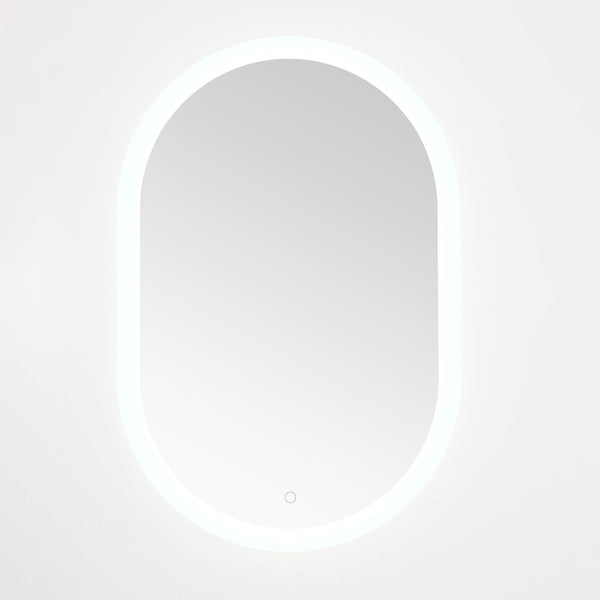 Safavieh WES, 24-Inch Silver/White Aluminum LED Mirror - Sleek Design with Bright Illumination for Any Room LMR1009A