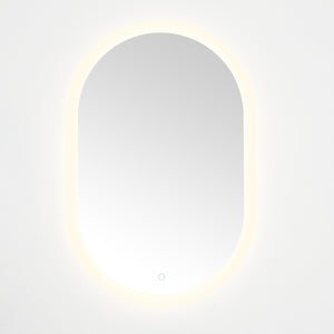Safavieh WES, 24-Inch Silver/White Aluminum LED Mirror - Sleek Design with Bright Illumination for Any Room LMR1009A