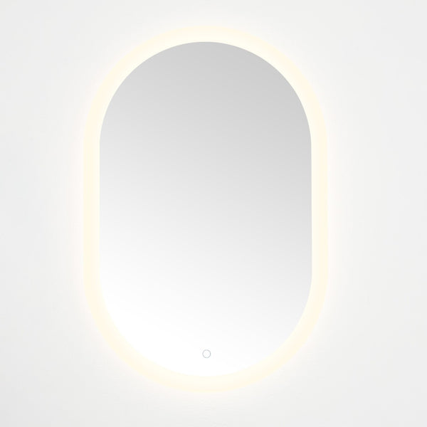 Safavieh WES, 24-Inch Silver/White Aluminum LED Mirror - Sleek Design with Bright Illumination for Any Room LMR1009A