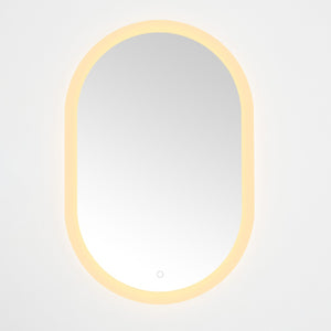 Safavieh WES, 24-Inch Silver/White Aluminum LED Mirror - Sleek Design with Bright Illumination for Any Room LMR1009A
