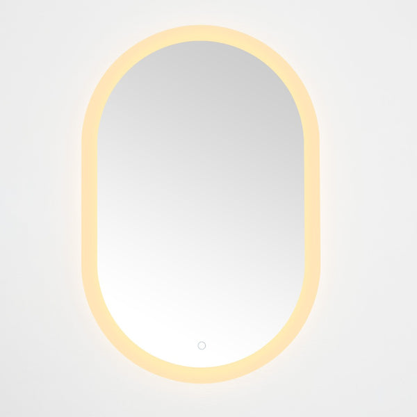 Safavieh WES, 24-Inch Silver/White Aluminum LED Mirror - Sleek Design with Bright Illumination for Any Room LMR1009A