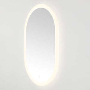 Safavieh WES, 24-Inch Silver/White Aluminum LED Mirror - Sleek Design with Bright Illumination for Any Room LMR1009A