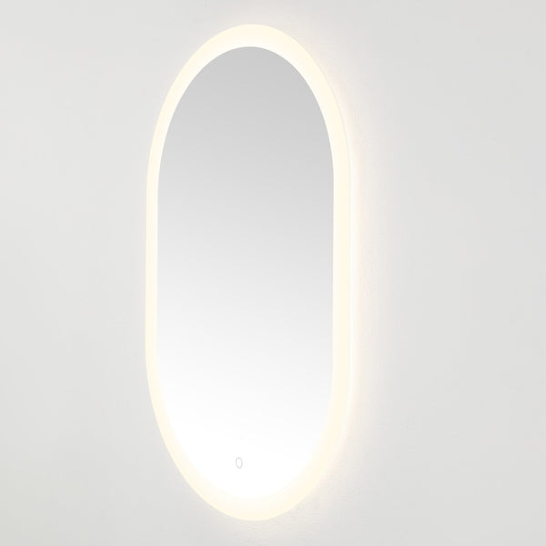 Safavieh WES, 24-Inch Silver/White Aluminum LED Mirror - Sleek Design with Bright Illumination for Any Room LMR1009A