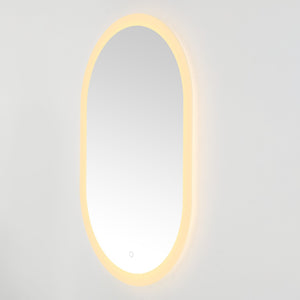 Safavieh WES, 24-Inch Silver/White Aluminum LED Mirror - Sleek Design with Bright Illumination for Any Room LMR1009A
