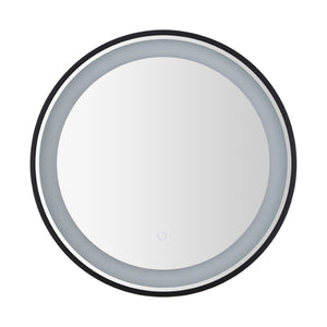 Safavieh BLAKEWELL, 24-Inch Black/Silver Aluminum LED Mirror - Modern Design with Superior Illumination & Style LMR1010A