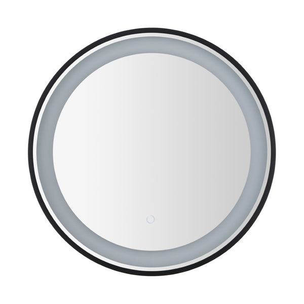 Safavieh BLAKEWELL, 24-Inch Black/Silver Aluminum LED Mirror - Modern Design with Superior Illumination & Style LMR1010A