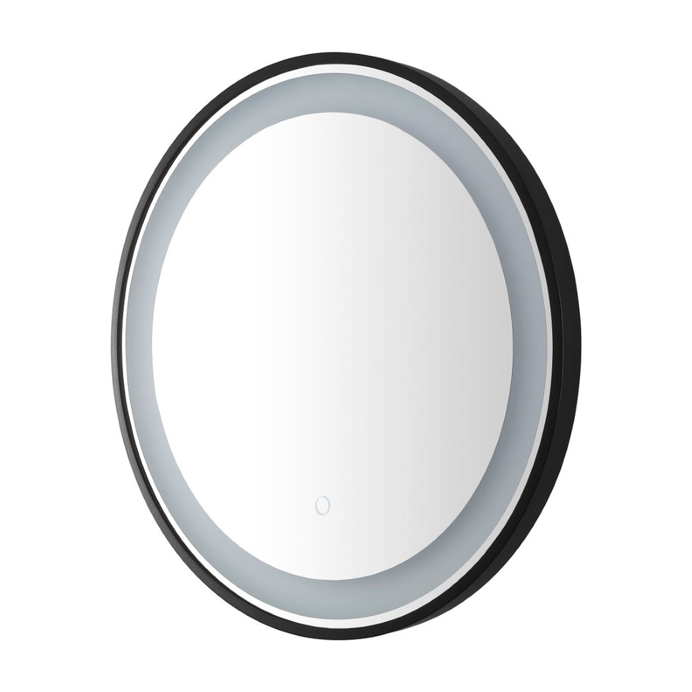 Safavieh BLAKEWELL, 24-Inch Black/Silver Aluminum LED Mirror - Modern Design with Superior Illumination & Style LMR1010A
